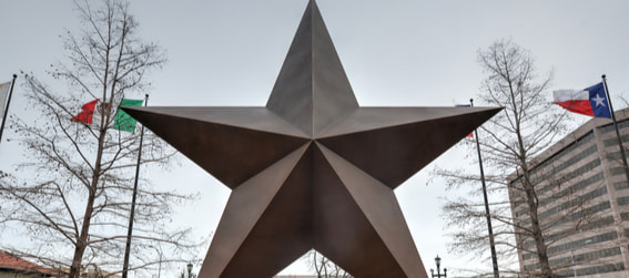 star statue outside Bullock Museum