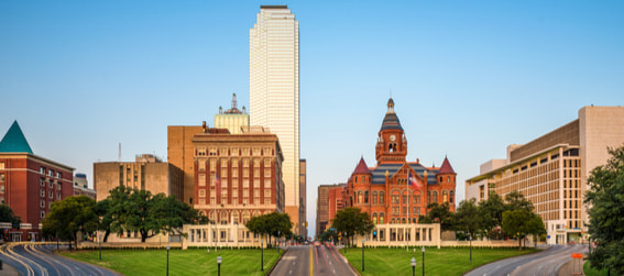 skyline view of dealey plaza in dallas